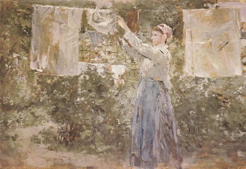 Berthe Morisot The woman Air dress Sweden oil painting art